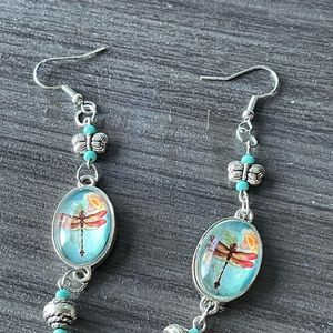 Glass Dragonfly earrings